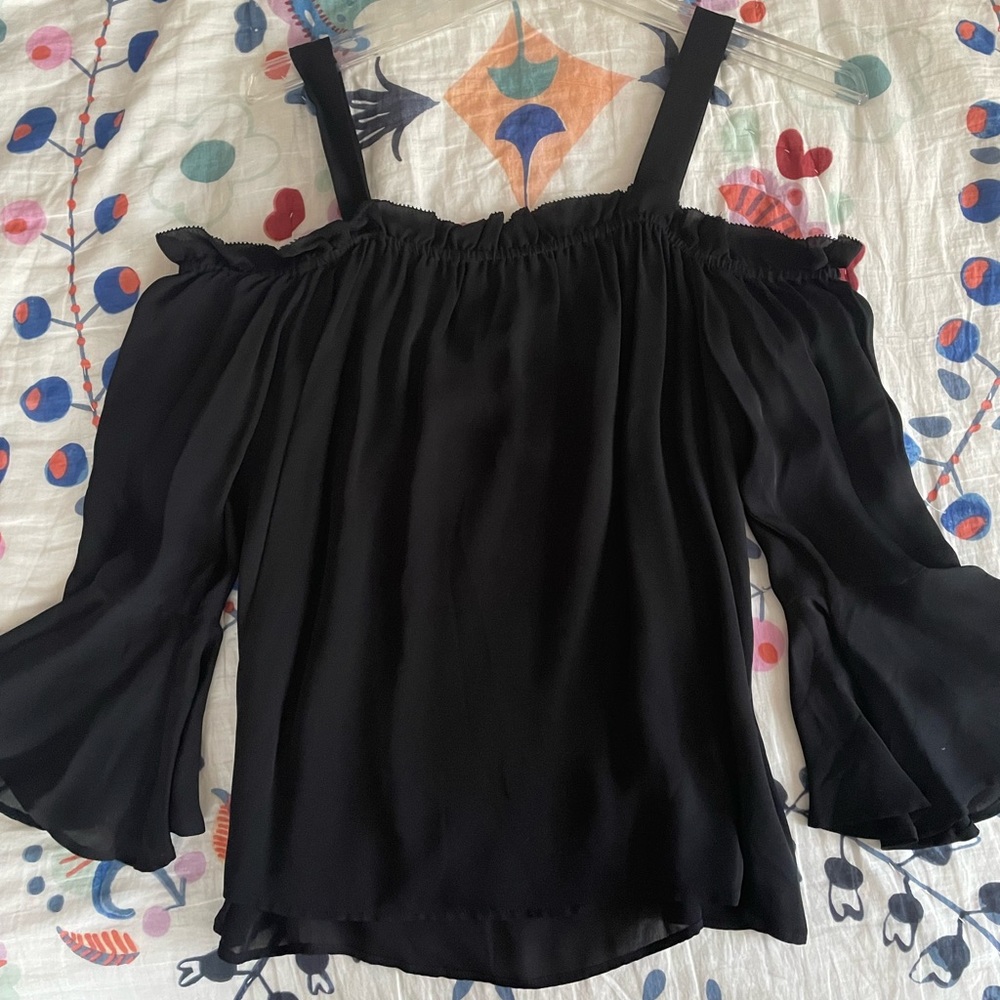 NWT J.Crew 100% silk “cold shoulder” top